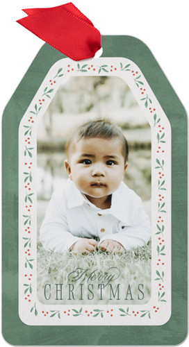 Mistletoe Border Metal Ornament | Shutterfly