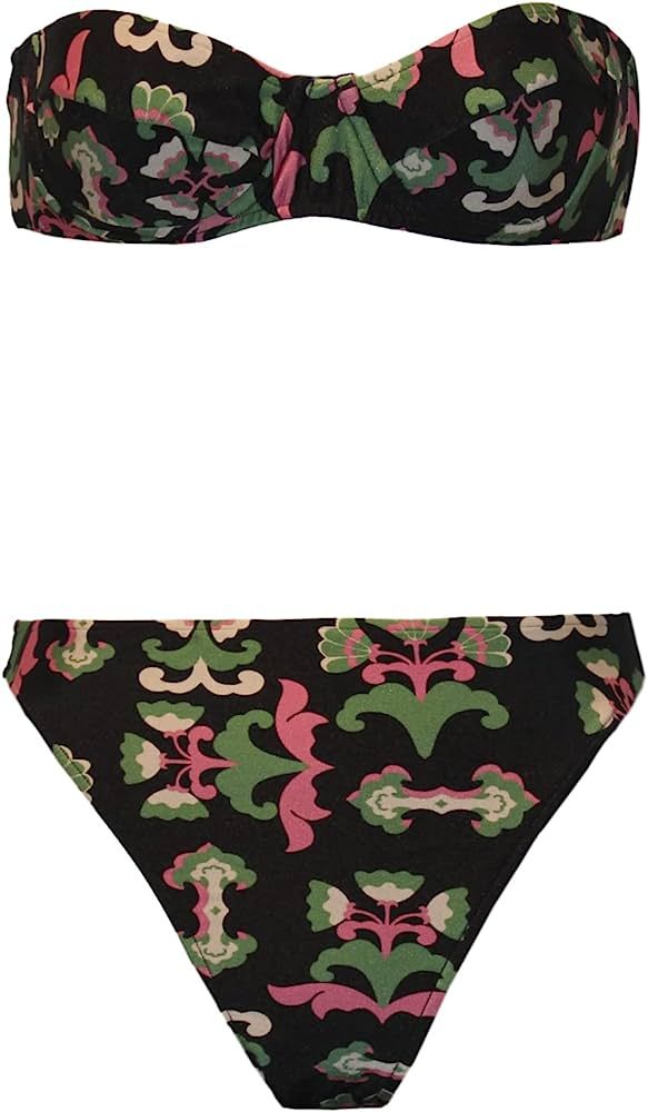 Amazon.com: Adriana Degreas, Twisted Flower High-leg Strapless Bikini, Black, M : Luxury Stores | Amazon (US)