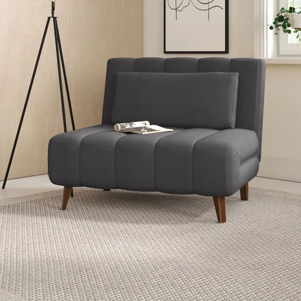 New London 40.55" Wide Polyester Convertible Chair | Wayfair North America