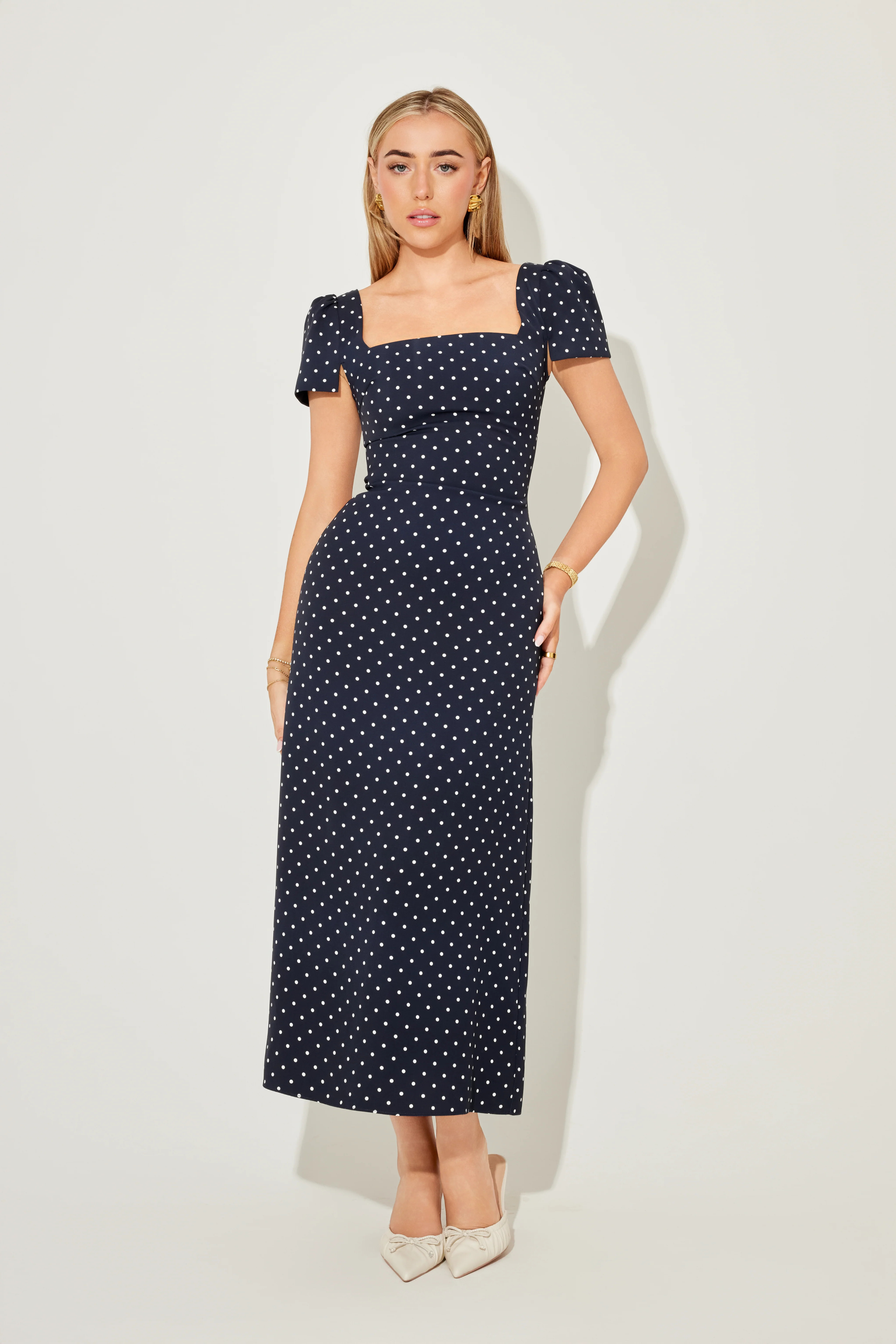 Square Neck Slip Midi Dress | Odd Muse