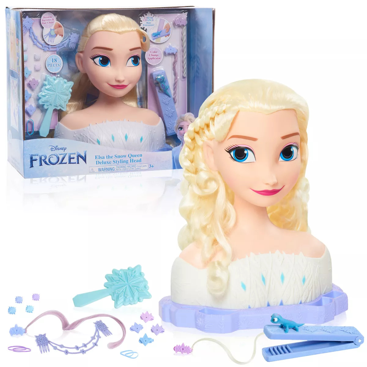 Disney Frozen 2 Deluxe Elsa the Snow Queen Styling Head 17pc | Target