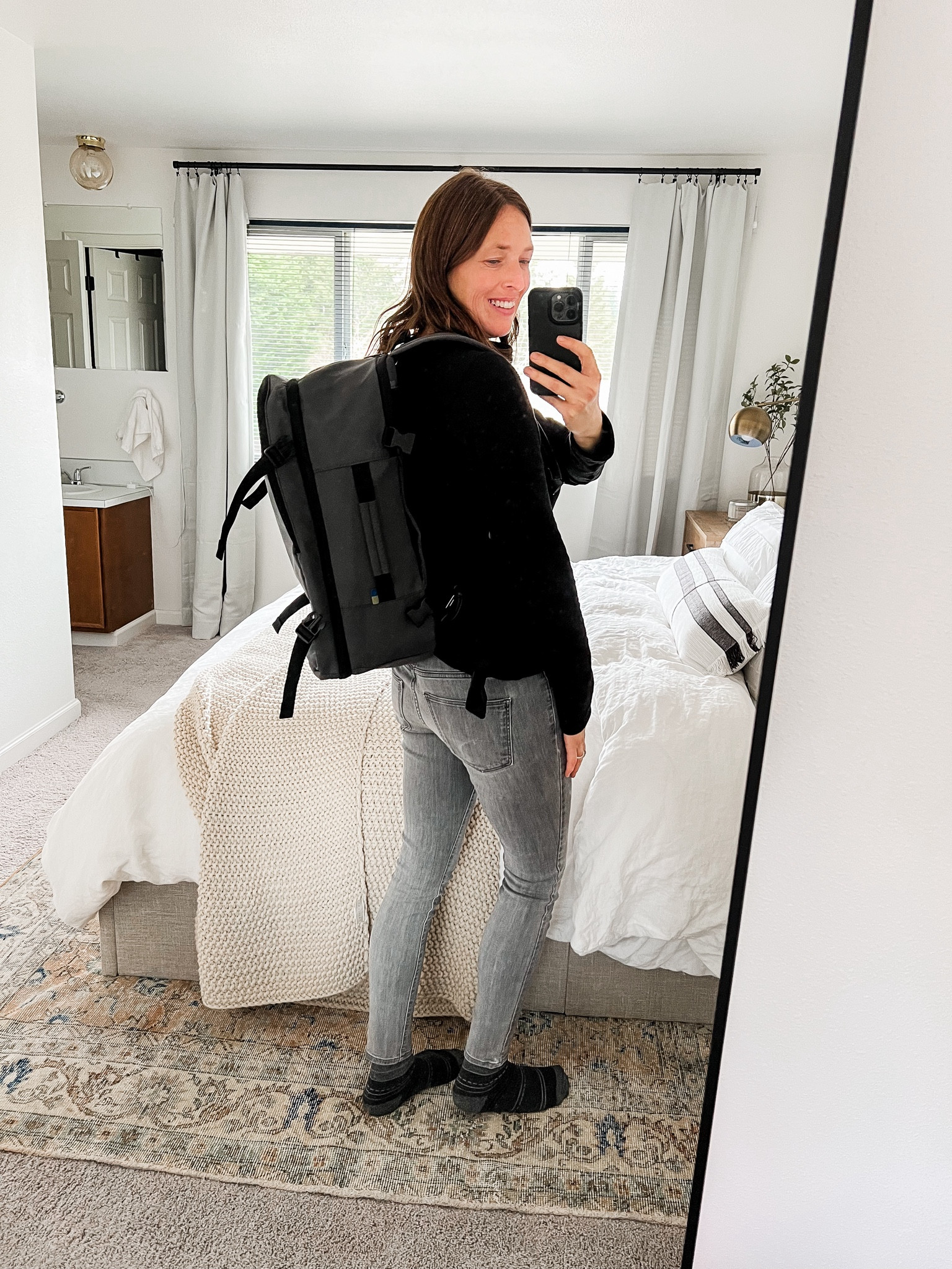 Have you heard of one bag travel?  It’s a minimalist packing technique where you fit all your items for a trip in just one smallish bag, often a carry-on size or a backpack.  I’ve been doing a lot of research around minimalist packing for our upcoming trip to Europe and have realized that for our situation, with many transfers via plane, train and car it just makes sense that we pack as light as possible.  

In my attempt to pack (very) light, I’ve been test packing and trying out different bags to see how much I can fit.  After much trial and error, I’ve decided that I’m going to go with the 35L Travel Backpack from Open Story at Target.  I’ve already purchased two (one for me and my husband) and have test packed each of us to make sure it will fit our requirements.  

I’m happy to say that this bag is well-constructed, comfortable to wear, and has capacity for carrying a good amount of clothing. In fact the inside pocket reminds me a lot of a small carry on suitcase!

Here’s my packing list for a 12 day trip - knowing that I will have to do some laundry at the hotels/Airbnb:

- 5 shirts, mix of short and long sleeve
- 5 pairs of underware
- 5 pairs of socks
- 2 pairs of jeans 
- 1 sweater
- 1 packable puffer jacket
- 1 pair of leggings
- 1 pajama set
- 1 swim suit
- 1 pair of flip flops

Have you ever successfully packed for a trip in one bag?  Let me know if you have any tips (or suggestions on things I might be missing!)

#LTKfindsunder50 #LTKtravel