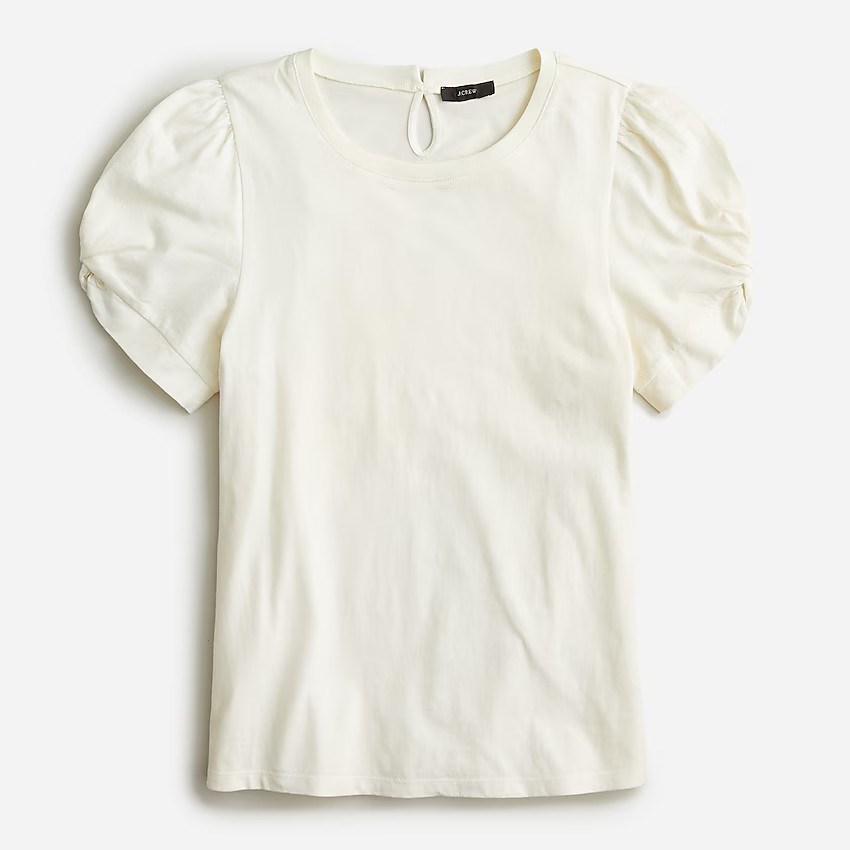 Broken-in jersey puff-sleeve T-shirt | J. Crew US