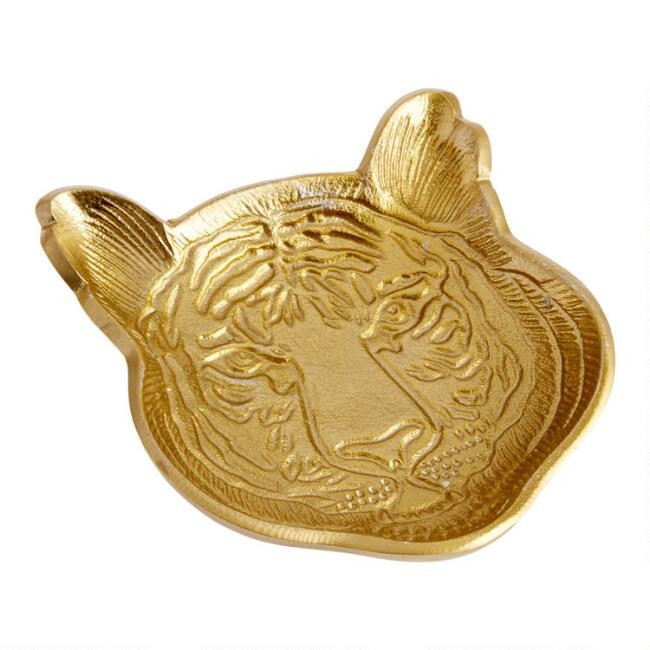 Gold Tiger Trinket Dish | World Market