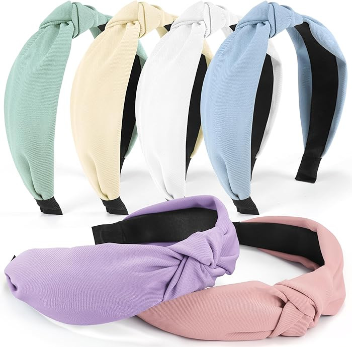 Headbands for Women Girls - 6PCS Stylish Top Knotted Headbands - Knotted Headband for Women - Hea... | Amazon (US)