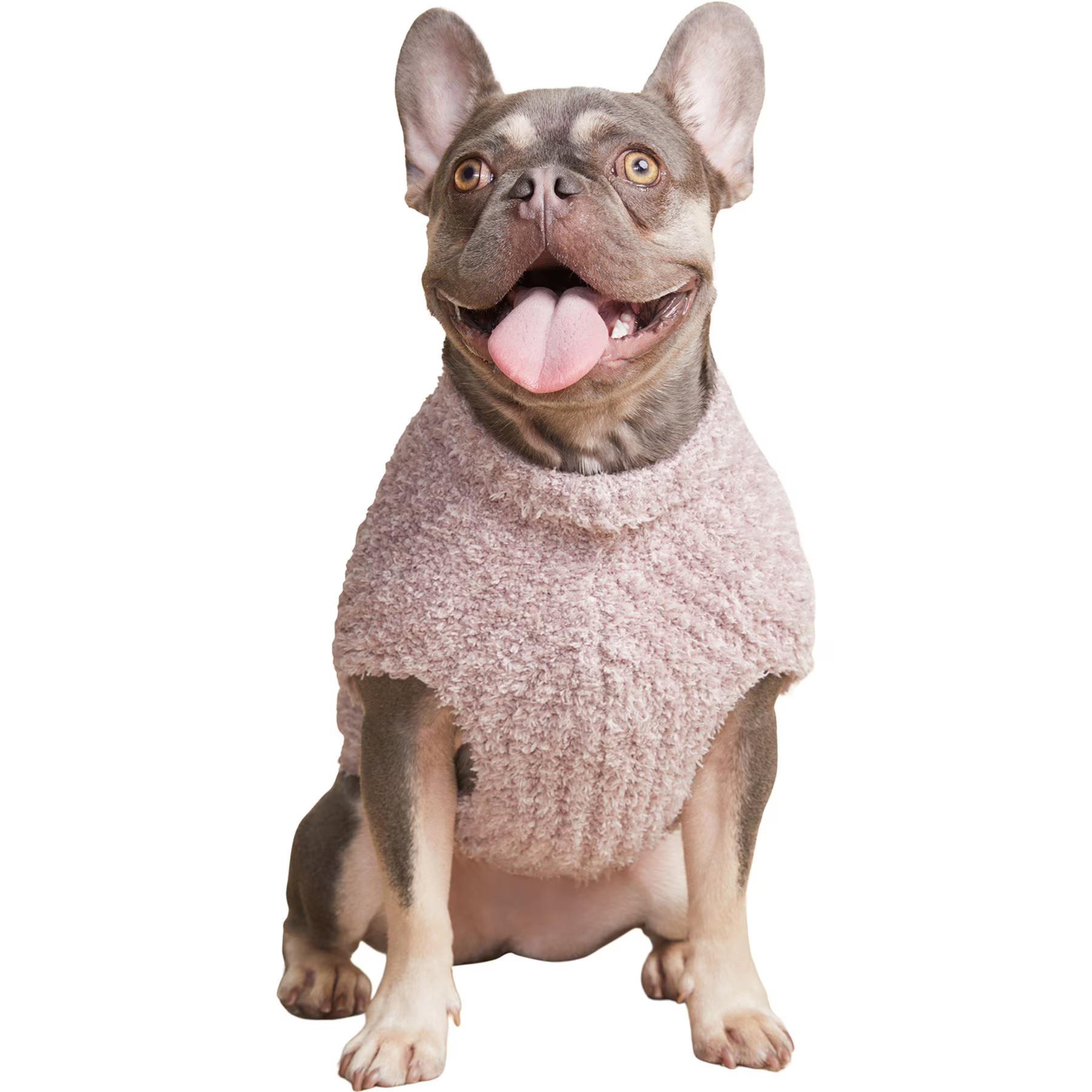 Barefoot Dreams CozyChic Ribbed Dog Sweater, Vintage Rose/Ballet Pink, Large | Chewy