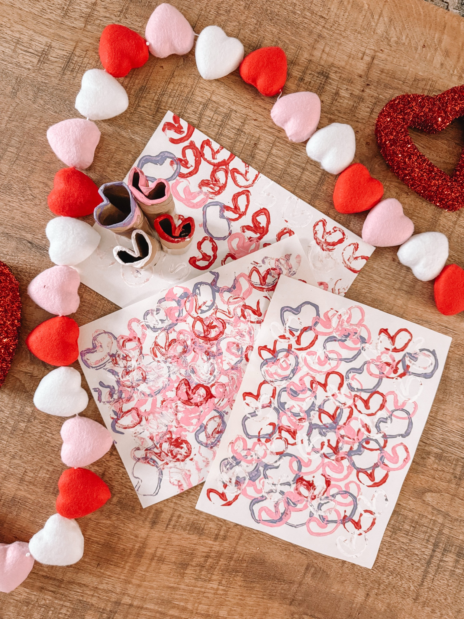Paper roll heart painting DIY 💜❤️

#LTKSeasonal #LTKKids #LTKFamily