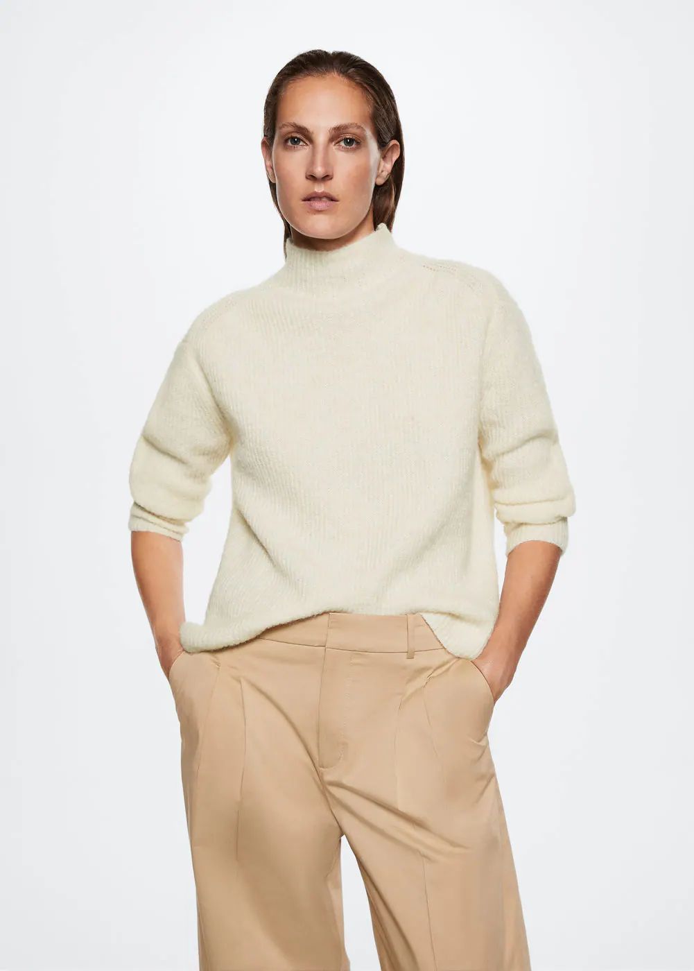 High collar sweater -  Women | Mango USA | MANGO (US)
