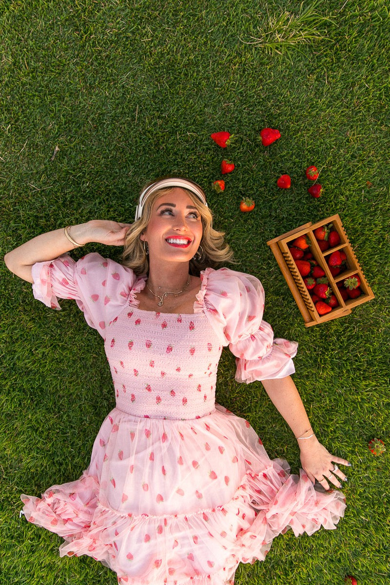 Jess Dress in Strawberry Fields | Ivy City Co
