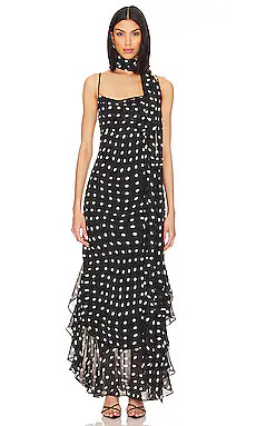 LPA Giulia Maxi Dress in Black And Cream from Revolve.com | Revolve Clothing (Global)