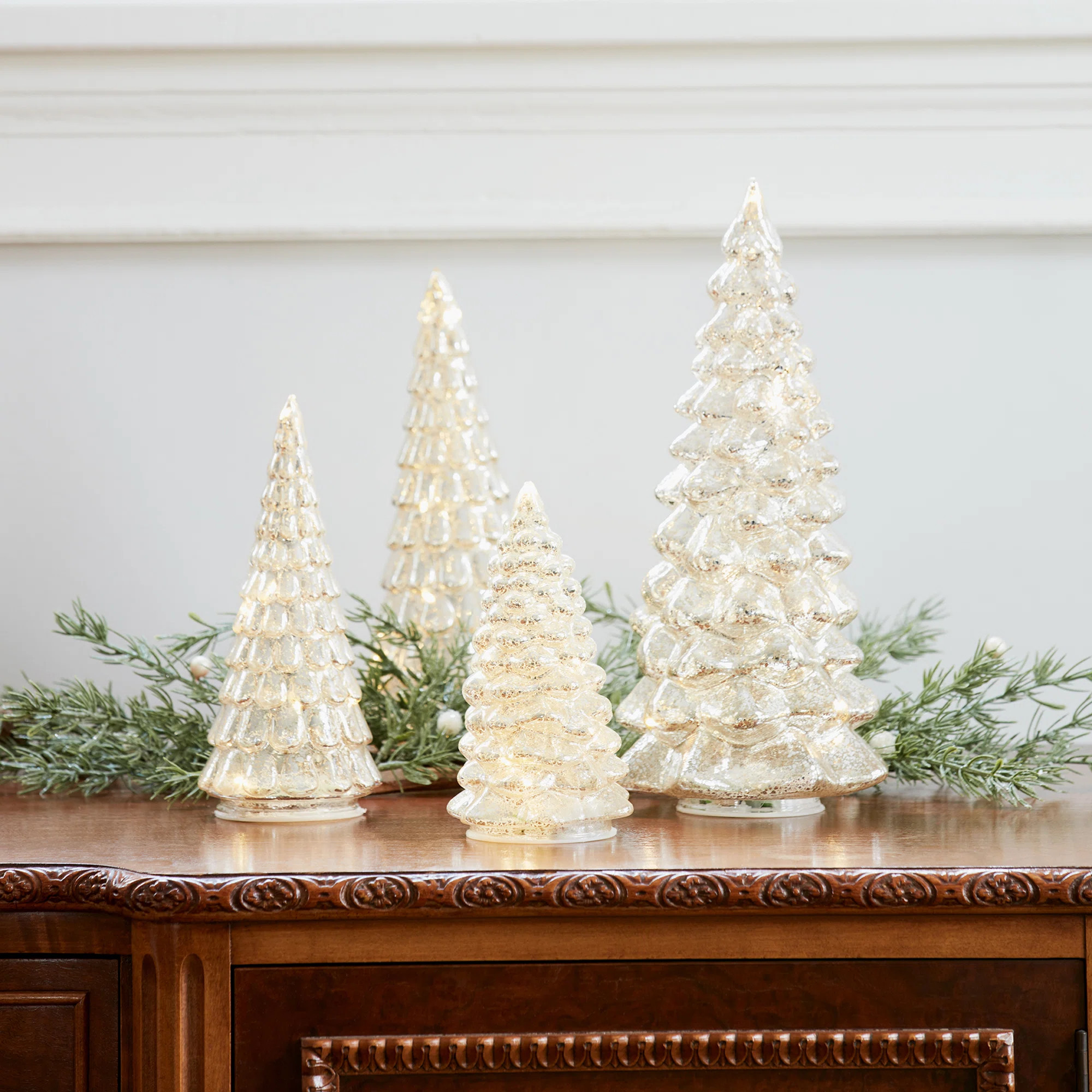Glass LED 4 Piece Tree Set | Wayfair North America