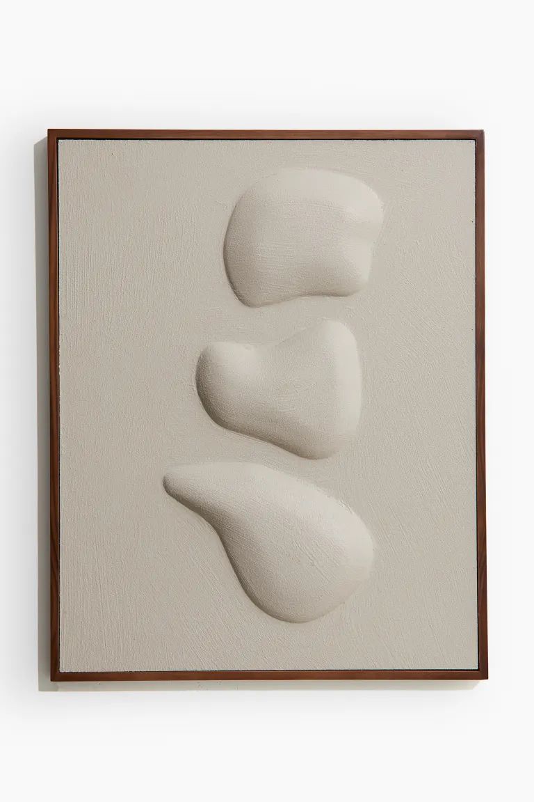 Relief Wall Art - Light beige/patterned - Home All | H&M US | H&M (US + CA)