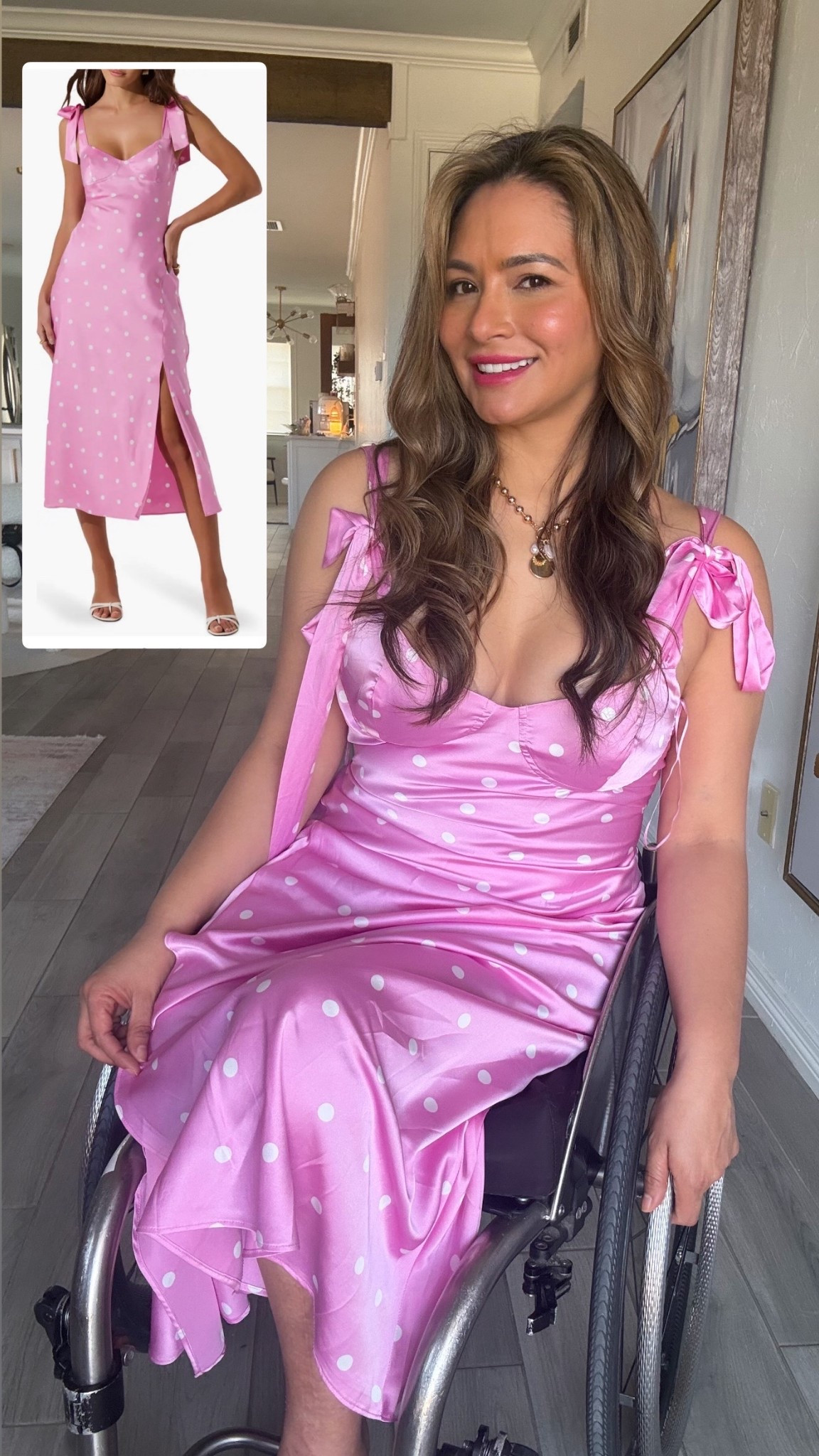 Beautiful dress for Easter season. This polka dot dress is satin and feel comfortable #dresses #dress 

#LTKWorkwear #LTKU #LTKdayinmylife