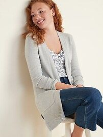 Long-Line Open-Front Sweater for Women | Old Navy (US)