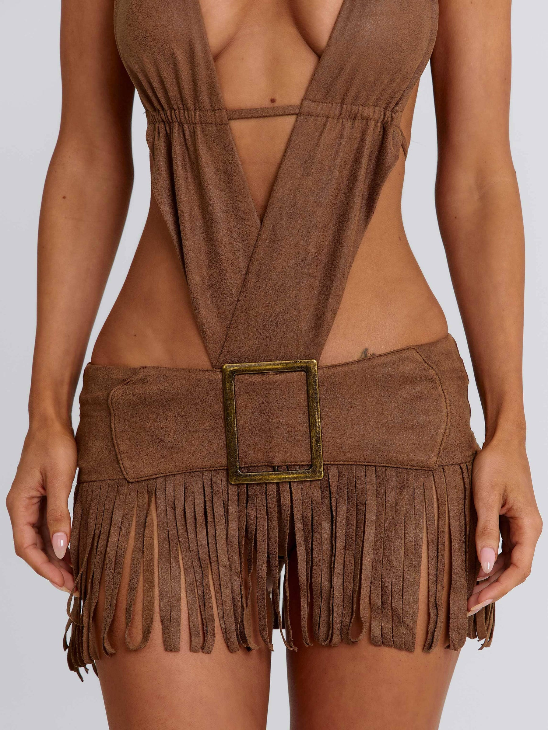 LOURE MINI DRESS BROWN | Outcast (US & UK)