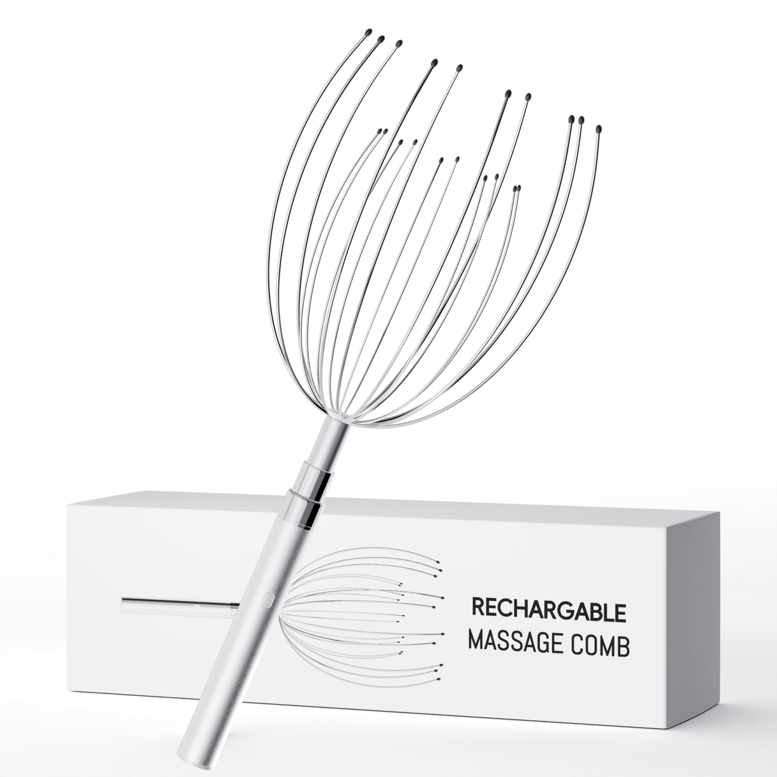 Masajeador de cabeza para aliviar el estrés del cuero cabelludo, masajeador recargable del cuero... | Amazon (US)