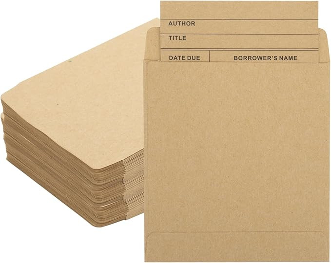 140 Pieces Vintage Library Card Pockets Library Card Envelopes with 140PCS Removable Adhesive Dot... | Amazon (US)