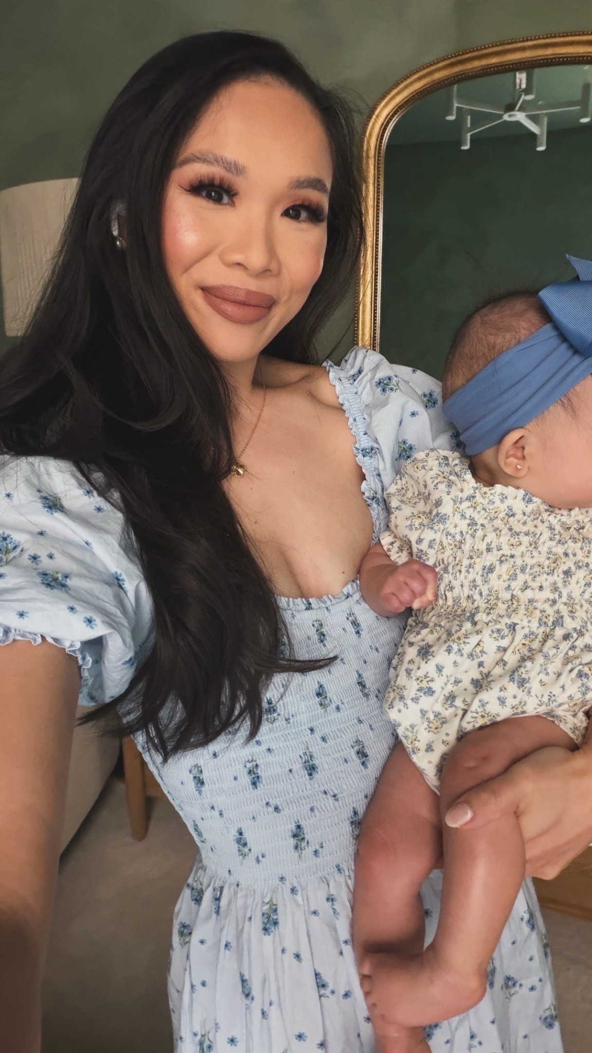 Spring and summer outfits with baby girl! She’s wearing adorable floral romper that is organic cotton and I love styling with her yellow bow cardigan. I’m wearing cotton dress that is sold out in this pattern but available in so many cute ones!  

#LTKBaby #LTKmomlife