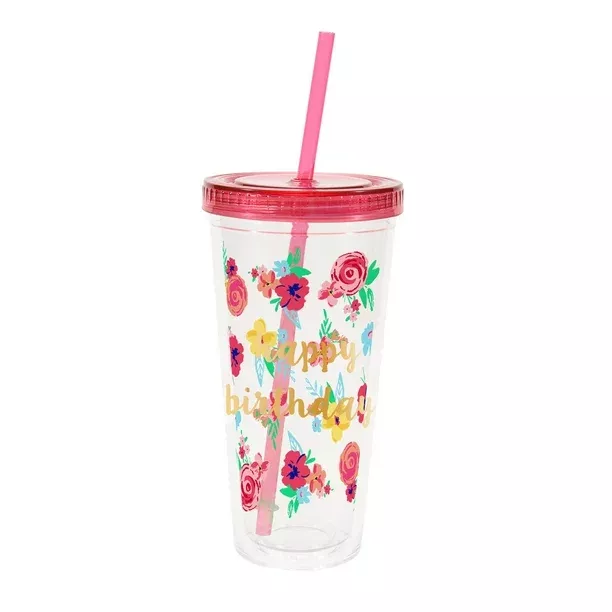 The Pioneer Woman Breezy Floral 24-Ounce Double Wall Vacuum Insulated  Stainless Steel Tumbler