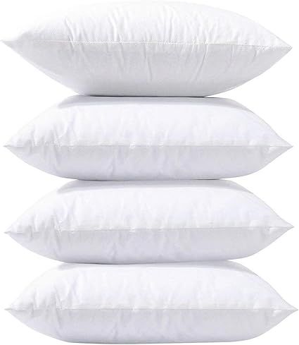 Phantoscope 18 x 18 Pillow Inserts, Set of 4 Hypoallergenic Square Form Decorative Throw Pillow I... | Amazon (US)