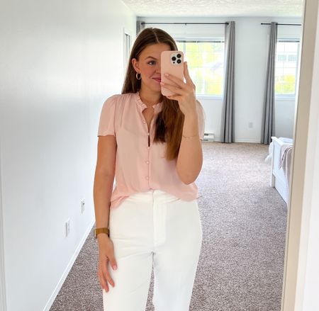 Headed into the office this morning & on Wednesdays we wear pink 🩷 
Having so much fun styling workwear for spring 

#LTKSeasonal #LTKworkwear #LTKunder100