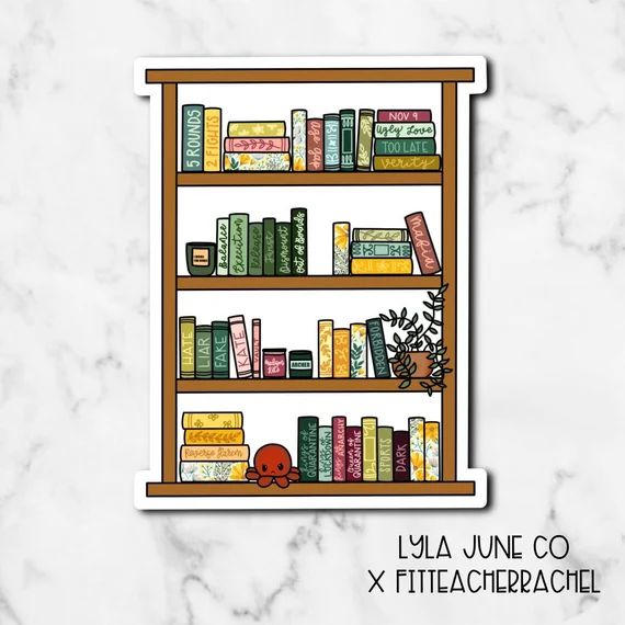 PREORDER: Fitteacherrachel X Lylajuneco Bookshelf Magnet / - Etsy | Etsy (US)