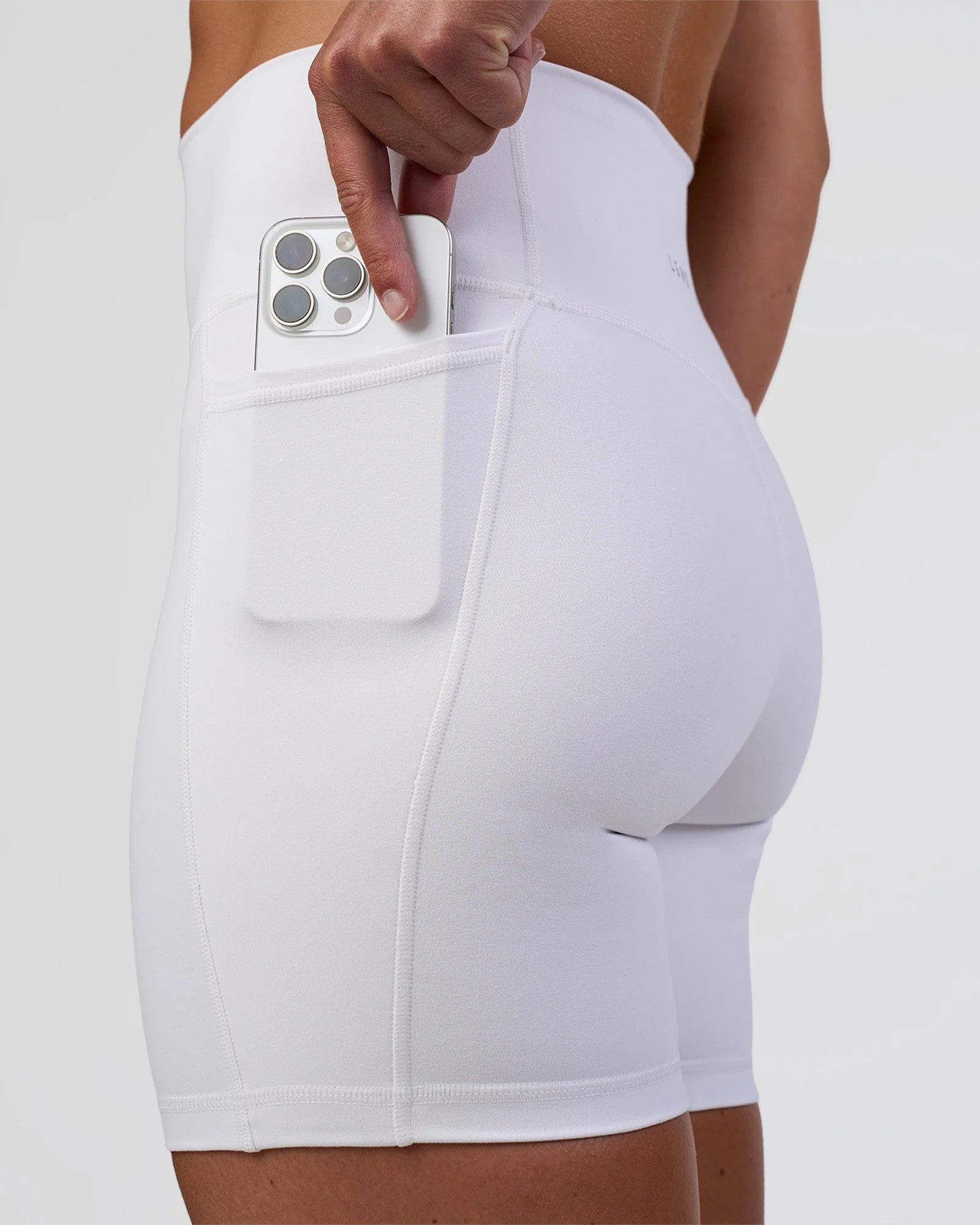 Fusion Ultra High-Rise 6" Short Pockets - White | LSKD | LSKD