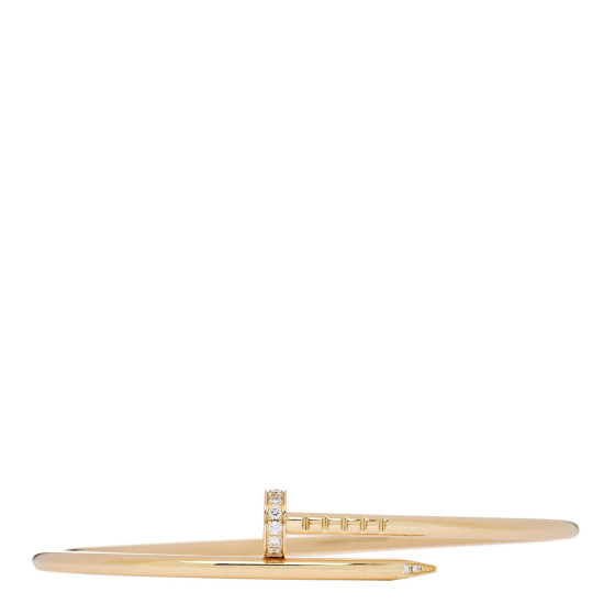 18K Yellow Gold Diamond Small Juste Un Clou Bracelet 17 | FASHIONPHILE (US)