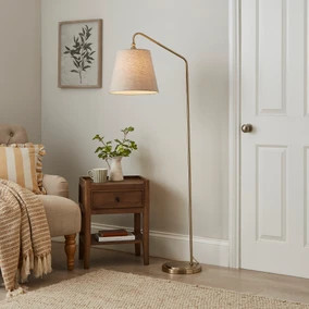 Enid Metal Arc Floor Lamp | Dunelm