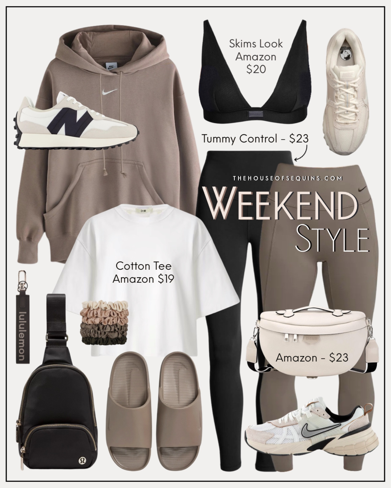 Shop Nordstrom athleisure and neutral casual outfit Amazon finds! Nike matching set, Lululemon align leggings ands skims look for less, New Balance  327 Nike Sneakers and more!

Comment SHOP below to receive a DM with the link to shop this post on my LTK ⬇ https://liketk.it/56POh #ltkactive #ltkfitness #ltkshoecrush