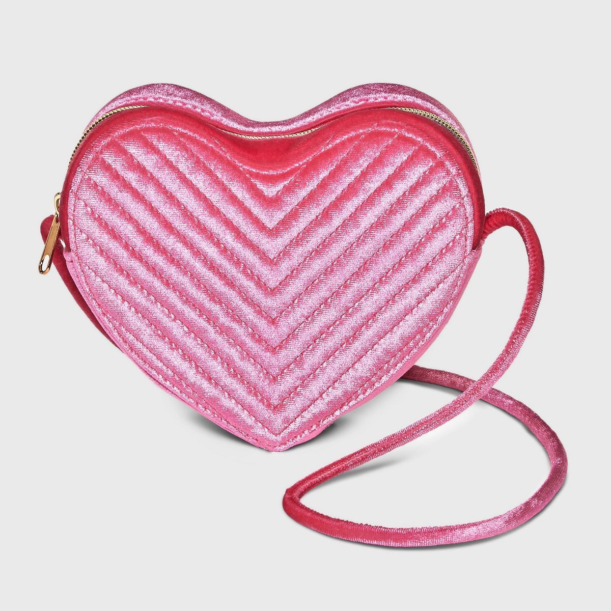 Girls' Velvet Heart Crossbody Bag - Cat & Jack™ Pink | Target