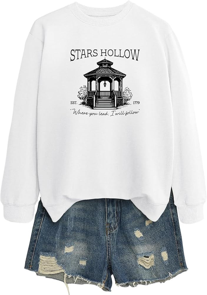 Stars Hollow Women's Crewneck Sweatshirt Cozy Comfort Fit Feminine Cut Casual Lounge Wear Gift Me... | Amazon (US)
