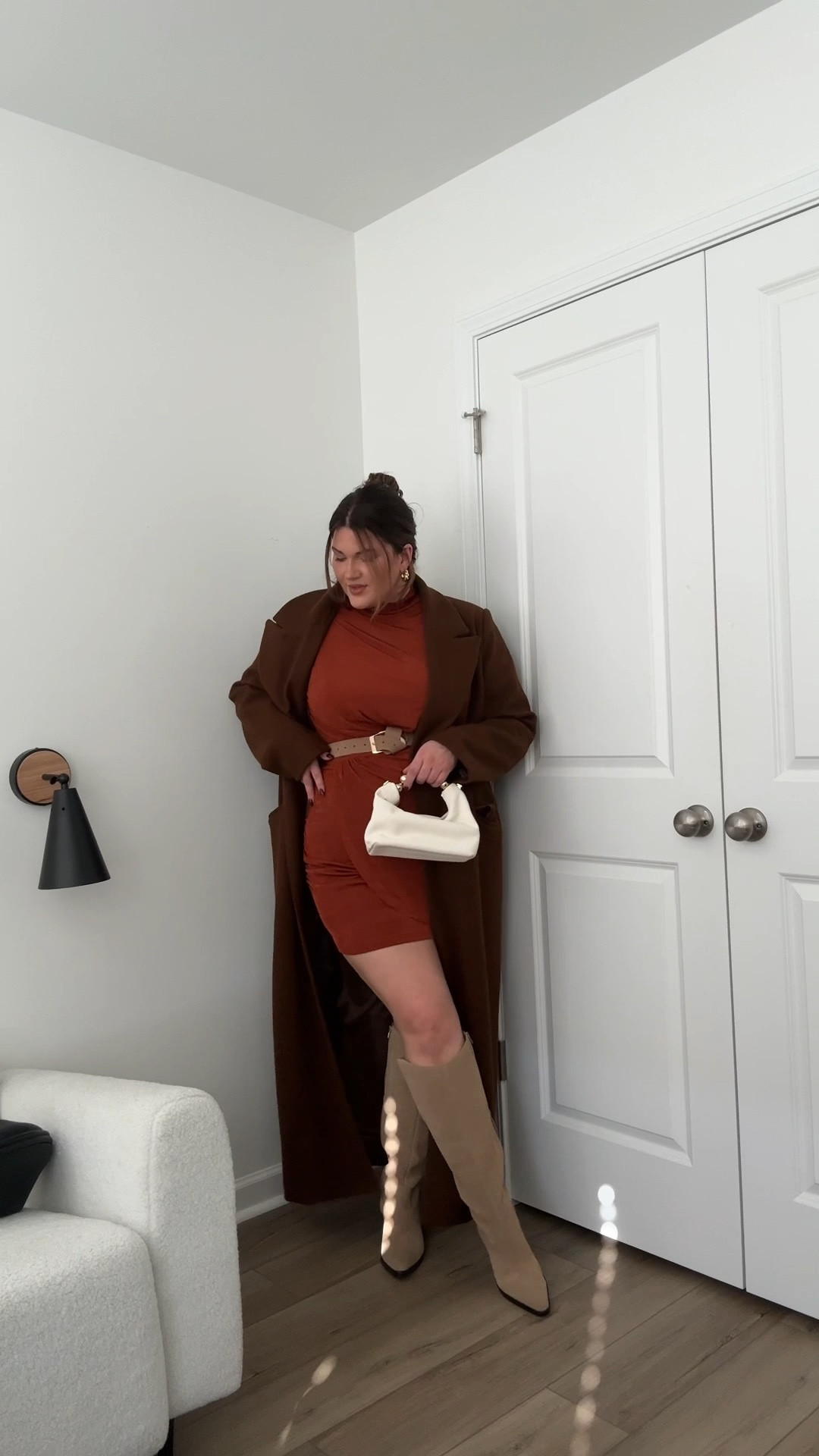A thanksgiving outfit idea for the girls who love to wear dresses. This dress is soooo soft and stretchy and I paired it with western inspired suede boots and a maxi coat. The boots come in standard, wide, and extra wide calf fits 👢

Sizes
Dress: XL
Coat: XL
Boots: wide calf (my calves are 17”)


Fall outfit, holiday outfit, fall dress, Thanksgiving outfit, Black Friday, cyber week, boots, wide calf boots, western boot, orange dresss


#LTKMidsize #LTKCyberWeek #LTKHoliday