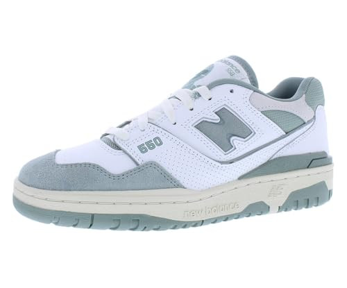 New Balance 550 Mens Shoes Size 7.5, Color: White/Green-White | Amazon (US)