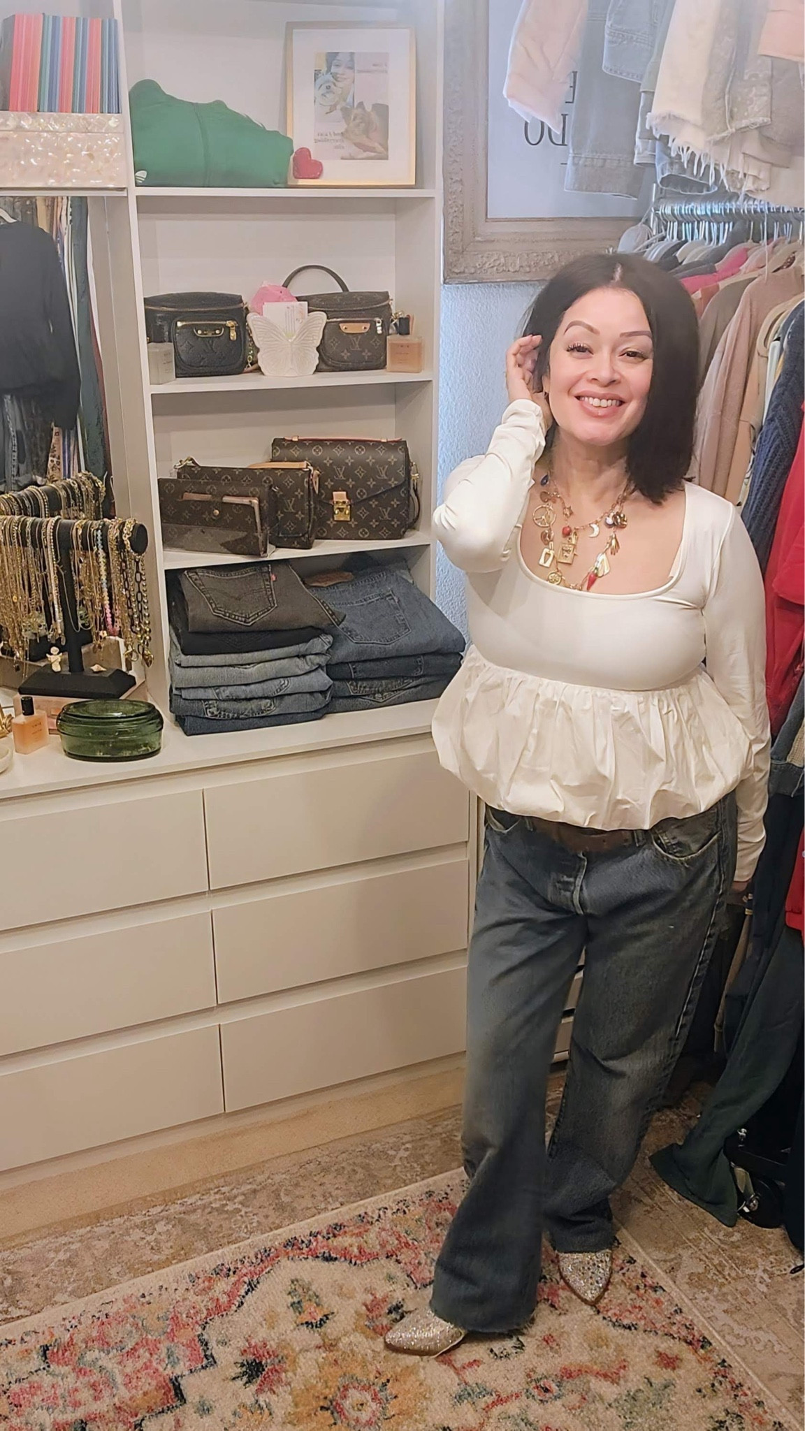 Wardrobe room vibes! 

Wearing a small in the top

Best dresser
#closetorganization
#wardroberoom

#LTKSaleAlert #LTKStyleTip #LTKHome