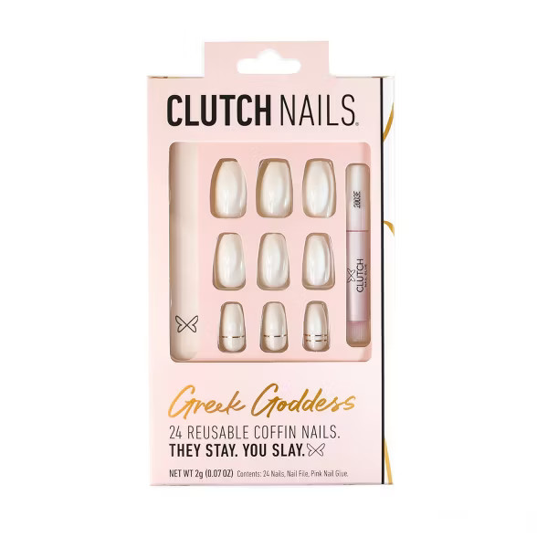 Clutch Nails - Press On Nails - Greek Goddess | Target