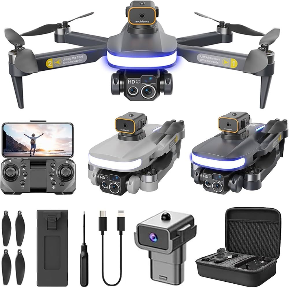 WiFi FPV Drone With 4K HD Single/Dual Camera Altitude Hold Mode Foldable RC Drone Quadcopter, Aut... | Amazon (US)