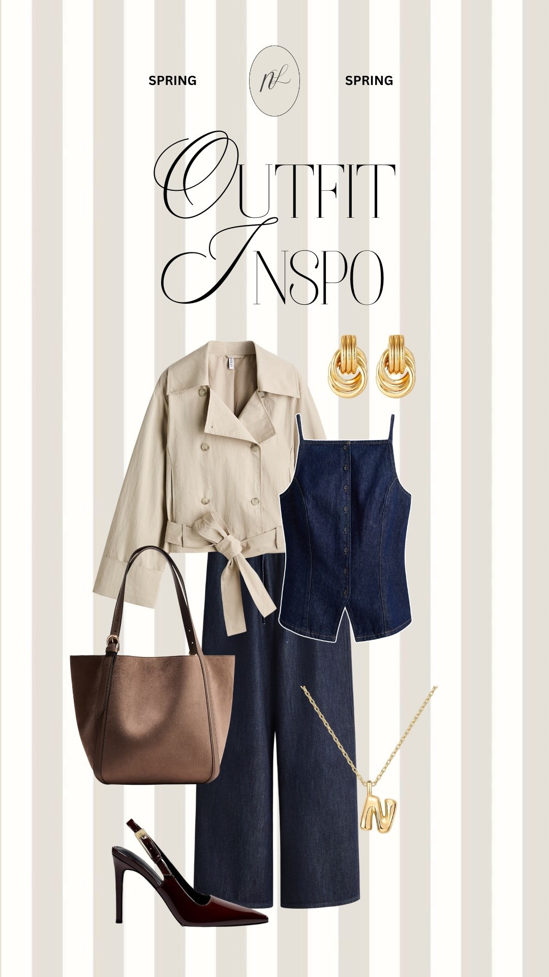 Spring Outfit inspo from H&M. Cute denim two piece set and accessories from Amazon 

 

#LTKootd #LTKSeasonal #LTKU