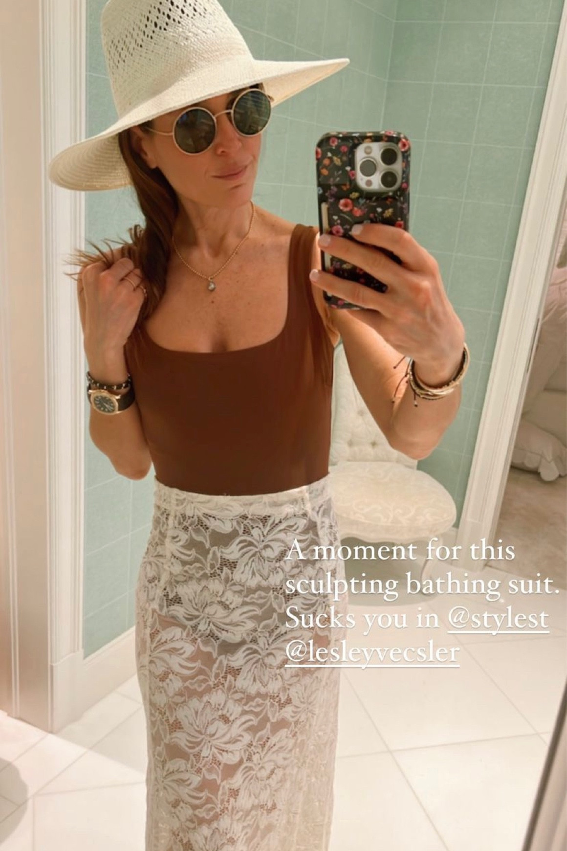 Love this spf sun hat and lace skirt swim coverup. Linked similar skirt options and a similar one piece.

#LTKFind #LTKstyletip #LTKswim