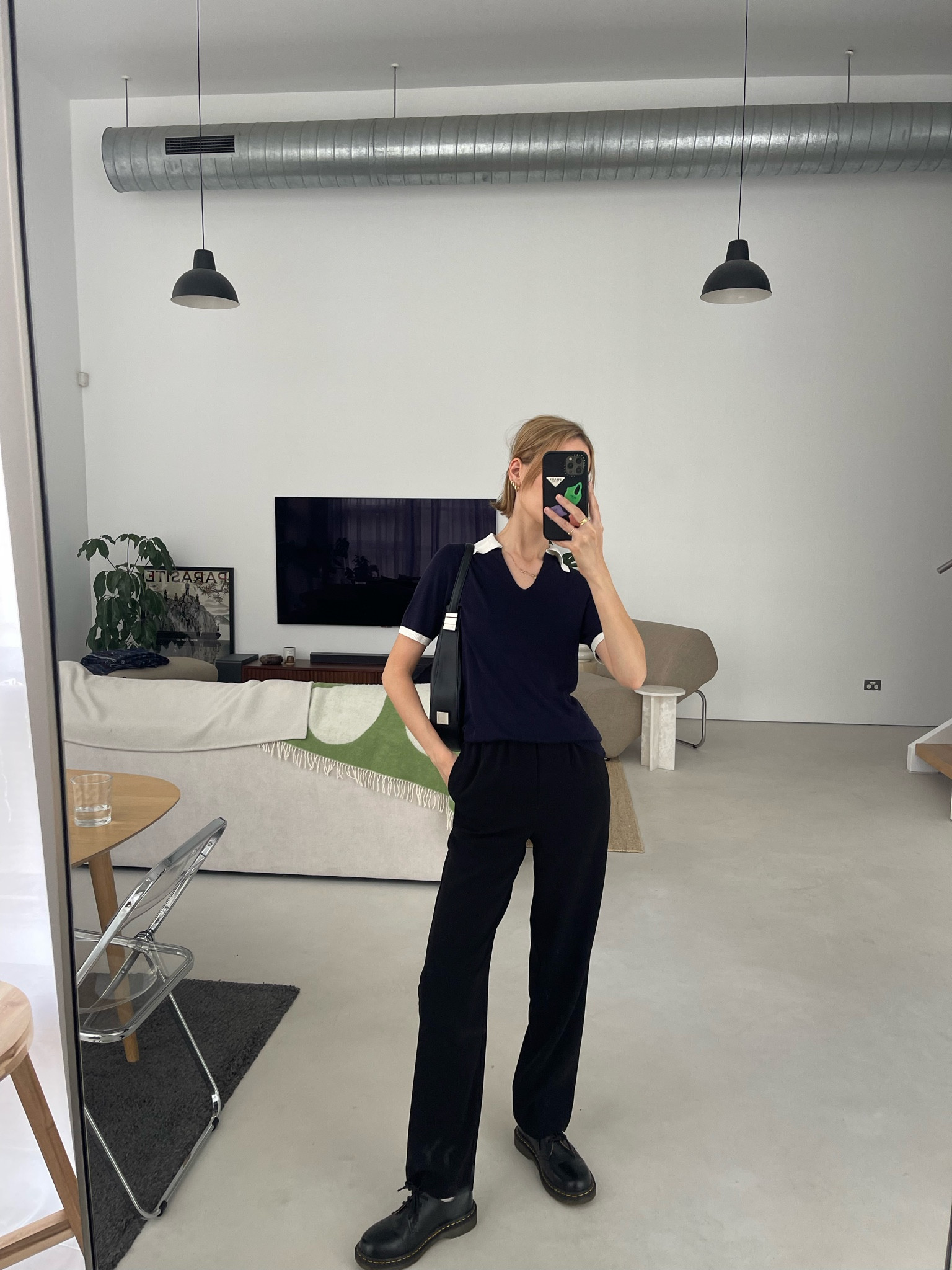 easy simple everyday outfit 

navy blue polo, black trousers, black bag, minimal look

#LTKSeasonal #LTKaustralia #LTKbrasil