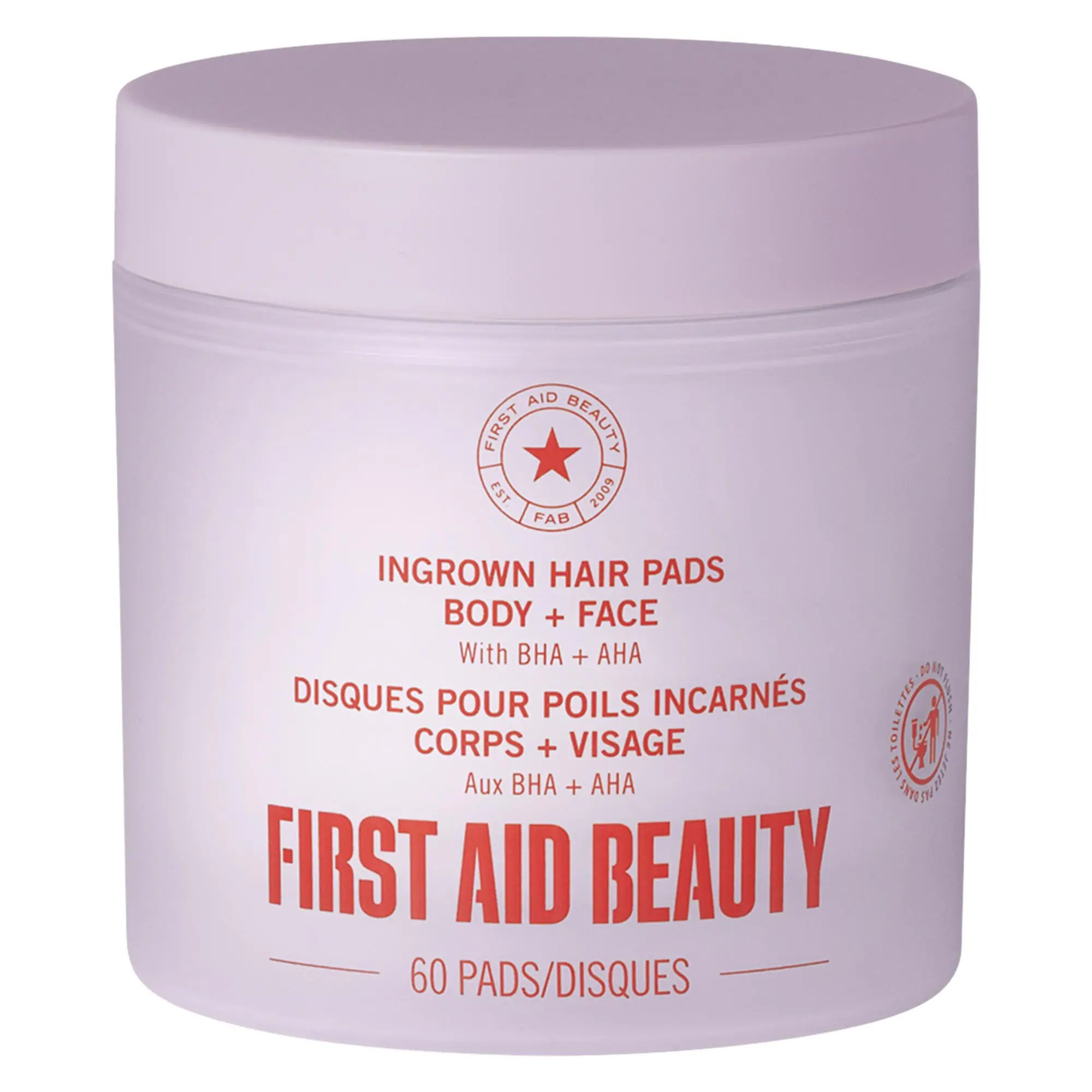 First Aid Beauty Ingrown Hair Pads with AHA + BHA for Body + Face 60 pads/pack | Sephora (US)