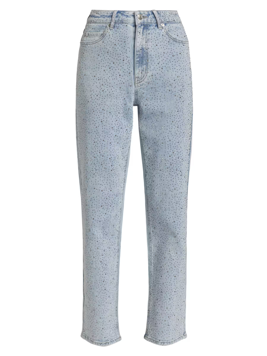 Fantasia Crystal Straight-Leg Jeans | Saks Fifth Avenue