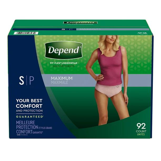 Depend Fit-Flex Underwear for Women - Small (92 ct.) | Walmart (US)