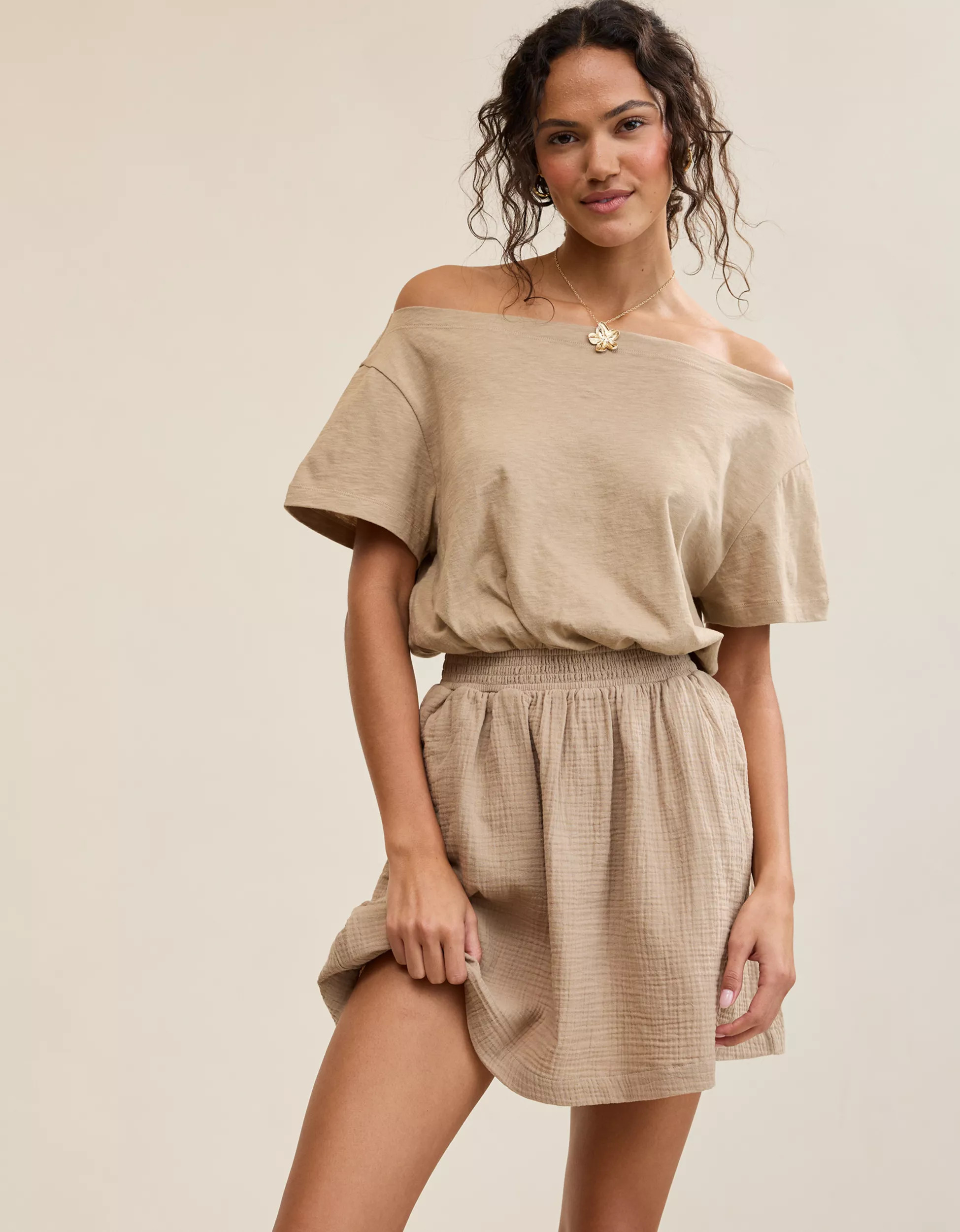 Aerie Off The Shoulder Mini Dress | Aerie