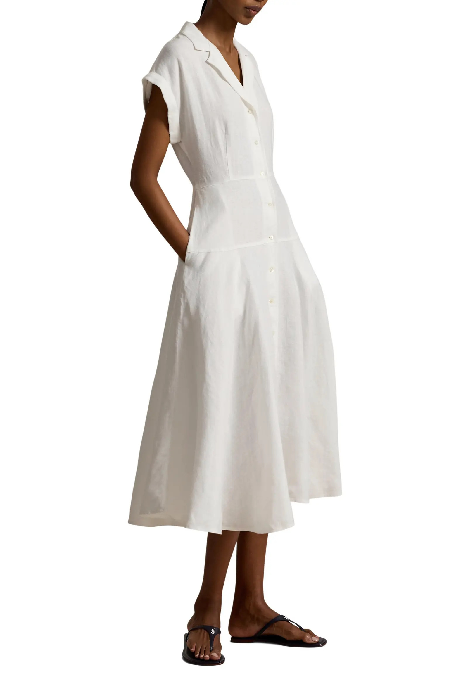 Cap Sleeve Linen Shirtdress (Women) | Nordstrom | Nordstrom