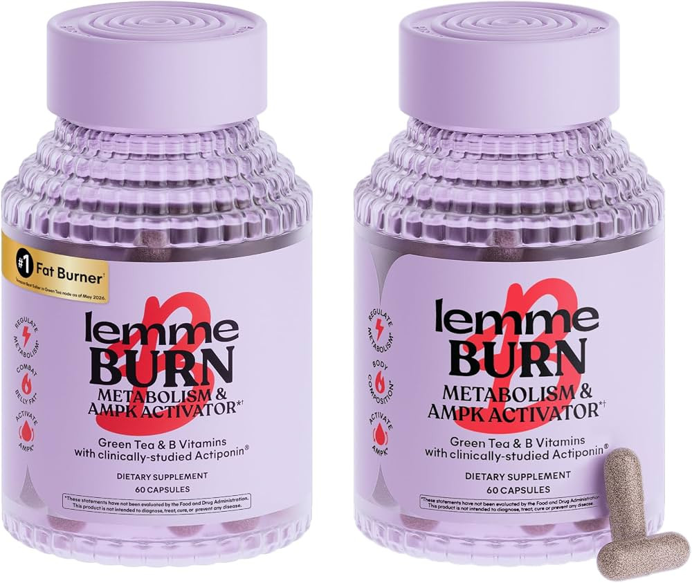 Lemme Burn Belly Fat Capsules, Clinically Studied AMPK Metabolic Activator Actiponin Jiaogulan, 5... | Amazon (US)