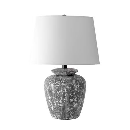 Gray 22-inch Ashen Iron Vintage Urn Table Lamp | Rugs USA