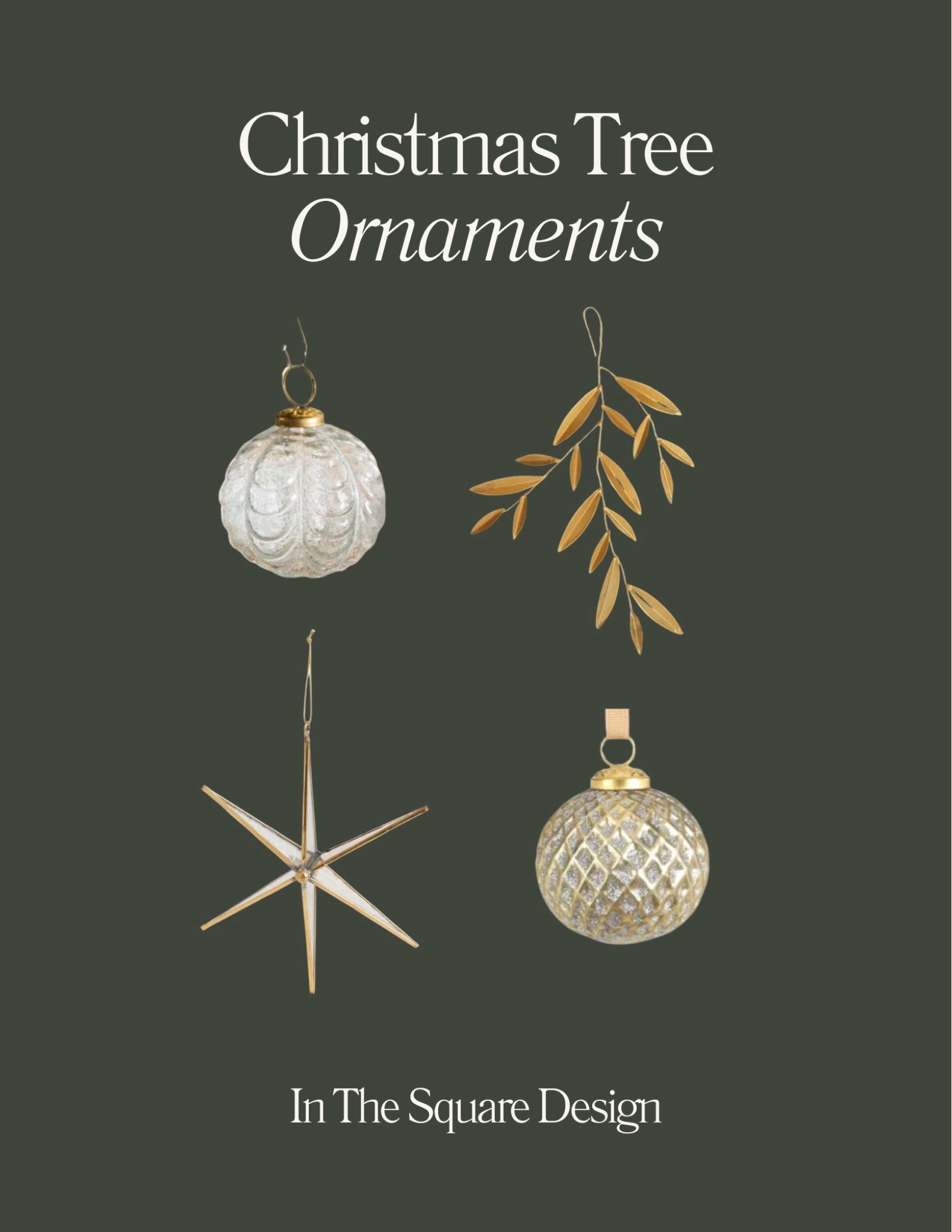 Christmas Ornaments - Glass & Brass Ornaments

Christmas, holiday decor, Christmas tree ornaments, glass ornaments, gold leaf ornament, brass ornaments, mercury glass ornaments, patterned ornaments, star ornaments 

#LTKhome #LTKSeasonal #LTKHoliday