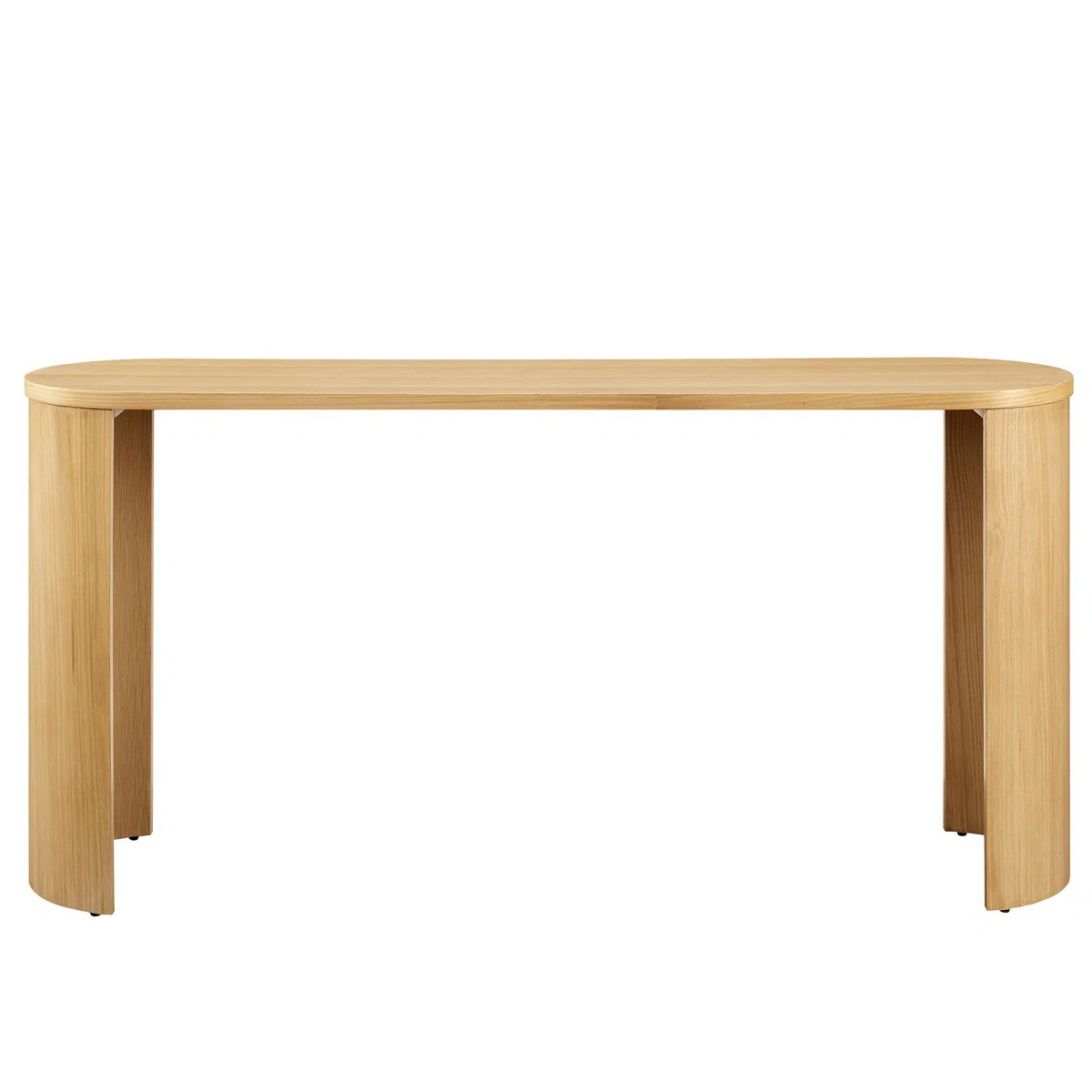 Aspect Oval Wood Entryway Console Table In Oak | Wayfair North America