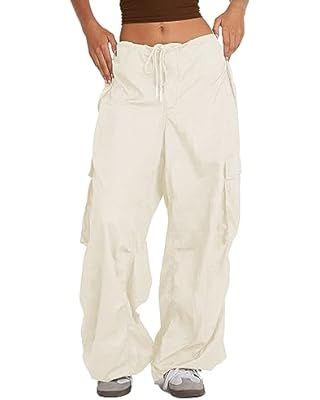 Lepunuo Women's High Waisted Cargo Pants Travel Y2K Streetwear Baggy Stretchy Pants with 6 Pocket... | Amazon (US)